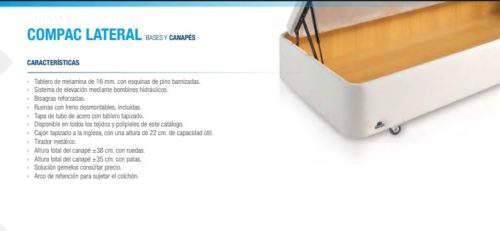 Canape COMPAC lateral